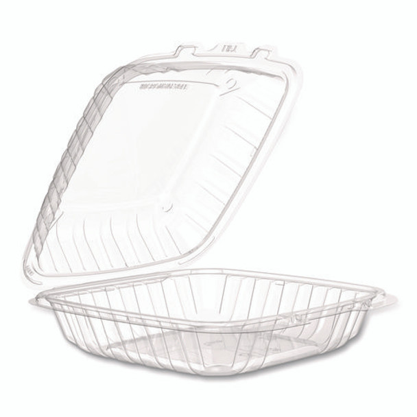 Microwaveable Hinged Containers, ProPlanet, 9 x 8.75 x 3, Clear, Plastic 150/Carton