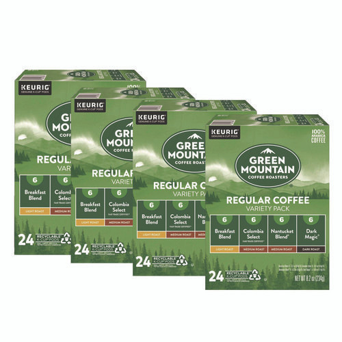 Regular Variety Pack Coffee K-Cups, Assorted Flavors, 96/Carton