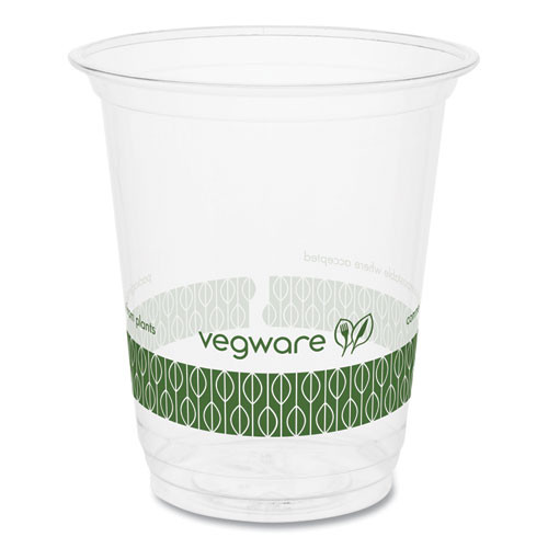 76-Series Cold Cup, 7 oz, Plastic, Clear/Green, 1,000/Carton
