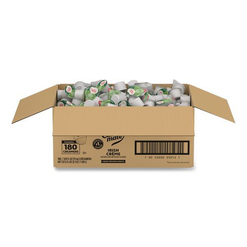 Bulk Liquid Coffee Creamer, Irish Cream, 0.38 oz Mini Cups, 180/Carton
