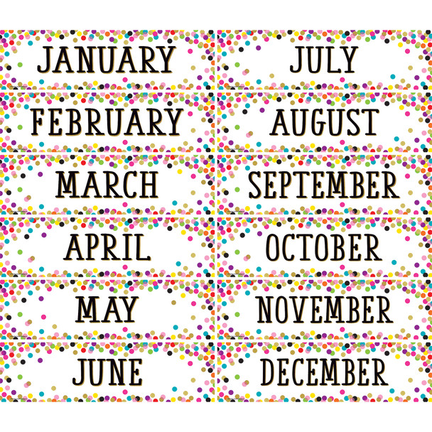 Confetti Monthly Headliners, 12 Per Pack, 3 Packs Confetti Monthly Headliners, 12 Per Pack, 3 Packs