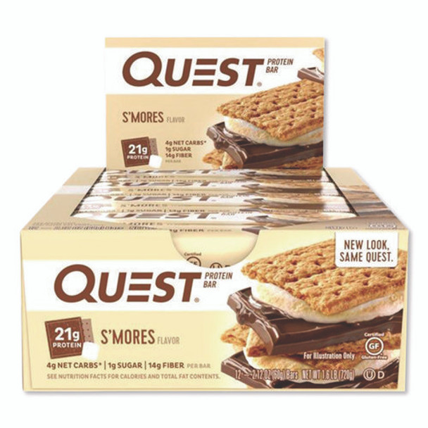 Protein Bars, S'mores, 2.12 oz Bar, 12 Bars/Box