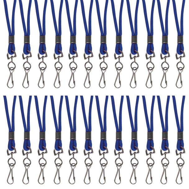 Standard Lanyard, Blue, Swivel Hook, Pack of 24