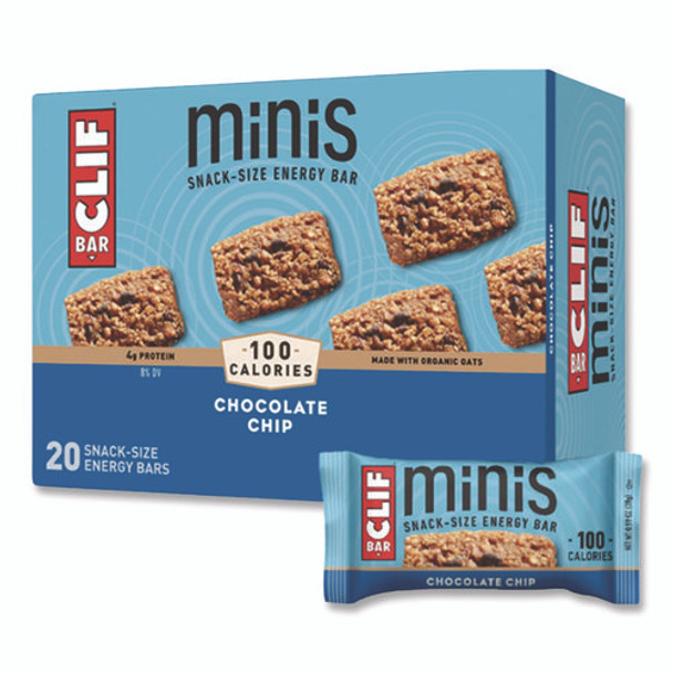 Energy Bar, Mini Chocolate Chip, 0.99 oz Bar, 20/Box