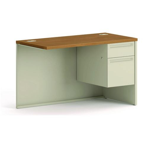 38000 Series Flush Return, Right, 48w x 24d x 29.5h, Harvest/Putty