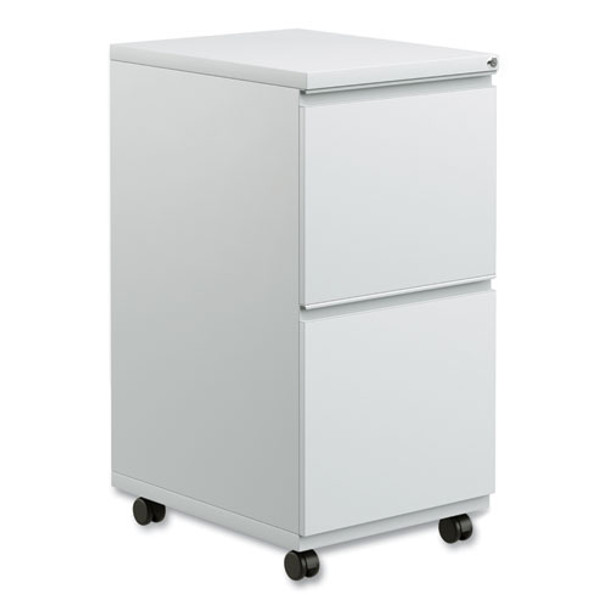File Pedestal with Full-Length Pull, Left or Right, 2 Legal/Letter-Size File Drawers, Light Gray, 14.96" x 19.29" x 27.75" File Pedestal with Full-Length Pull, Left or Right, 2 Legal/Letter-Size File Drawers, Light Gray, 14.96" x 19.29" x 27.75"