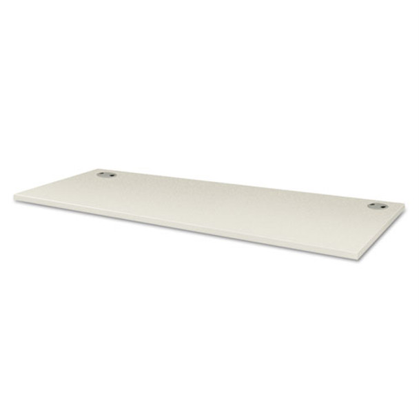 Voi Rectangular Worksurface, Two Grommets, 60" x 24", Silver