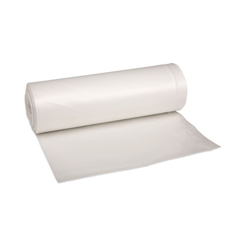 Low-Density Waste Can Liners, 33 gal, 0.6 mil, 33" x 39", White, Perforated Roll, 25 Bags/Roll, 6 Rolls/Carton