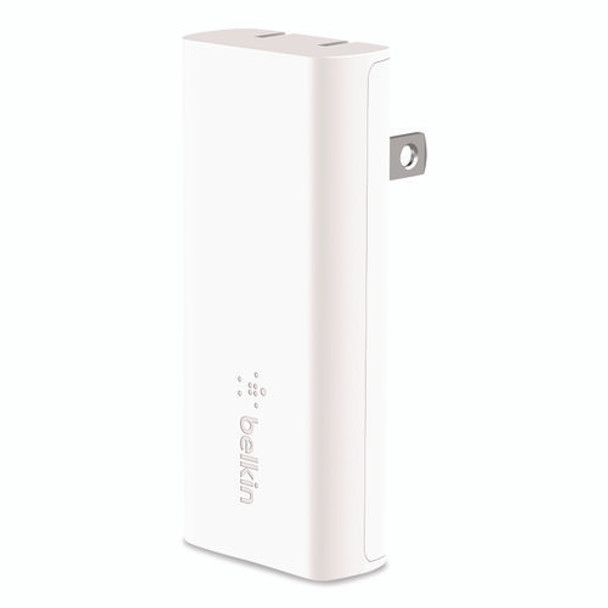 BOOST CHARGE Dual Wall Charger with PPS + USB-C Cable with Lightning Connector, White