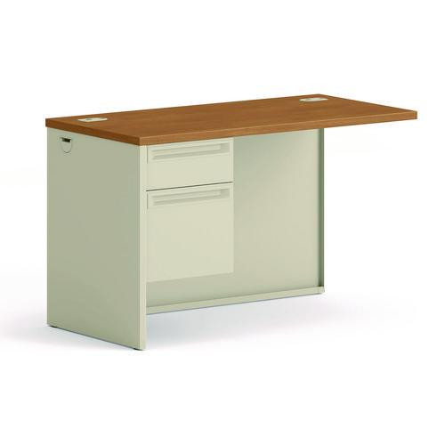 38000 Series Flush Return, Left, 48w x 24d x 29.5h, Harvest/Putty