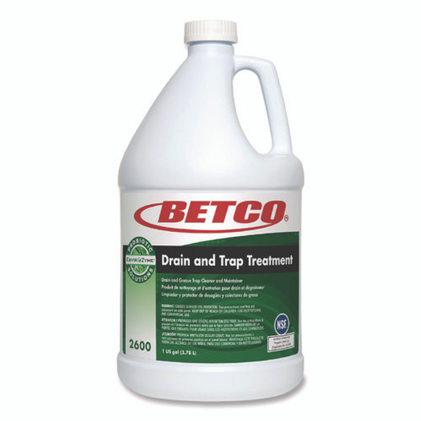 BioActive Solutions Drain and Trap Treatment, Ocean Scent, 1 gal Bottle, 4/Carton