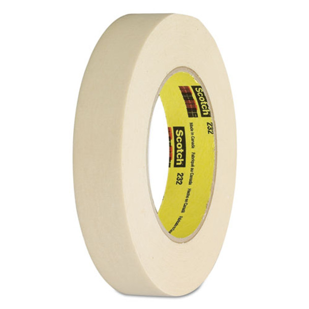 High-Performance Masking Tape 232, 3" Core, 24 mm x 55 m, Tan