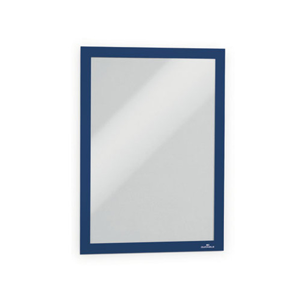 Infoframe DURAFRAME Self Adhesive Double Sided Sign Holder, 9.5 x 12, Dark Blue Frame, 2/Pack