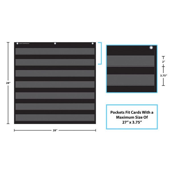 Black 7 Pocket Chart