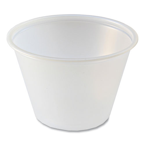 Portion Cups, 2.5 oz, Plastic, Translucent, 125/Sleeve, 20 Sleeve/Carton