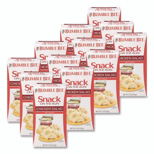 Snack on the Run Chicken Salad with Crackers, 3.5 oz Pack, 12/Carton
