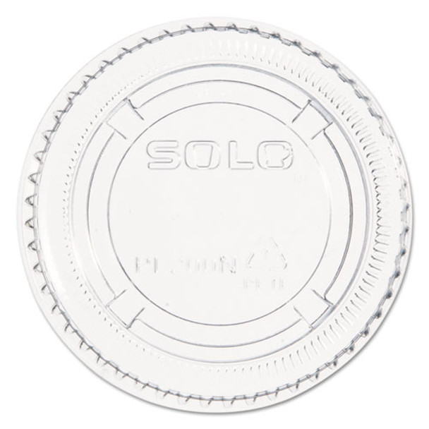 Portion/Souffle Cup Lids, Fits 1.5 oz to 2.5 oz Portion Cups, Plastic, Clear, 2,500/Carton