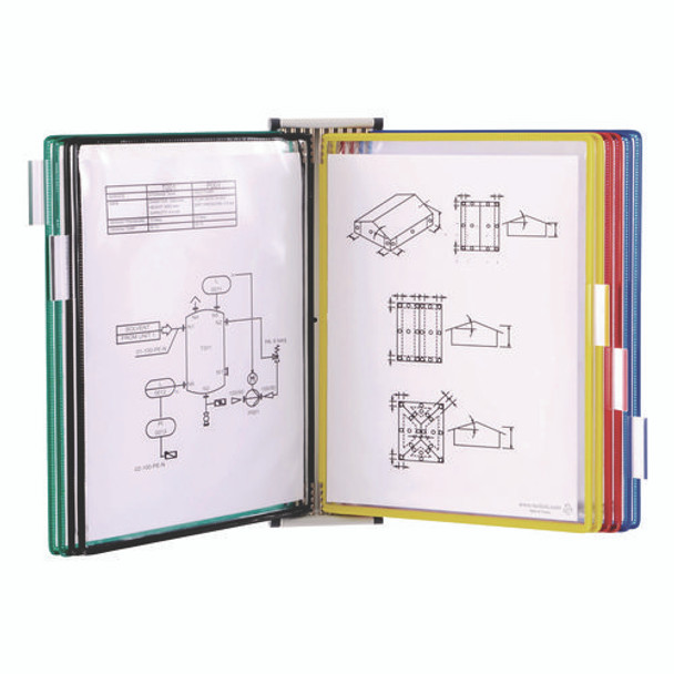 Wall Unit Reference Starter Set, 10 Panels with Assorted Color Borders, White Base