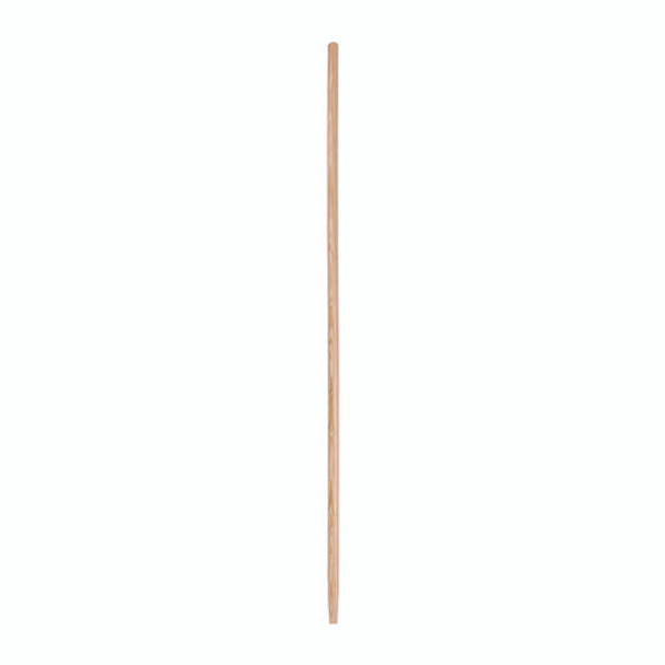 Tapered End Broom Handle, Lacquered Hardwood, 1.13" dia x 54", Natural