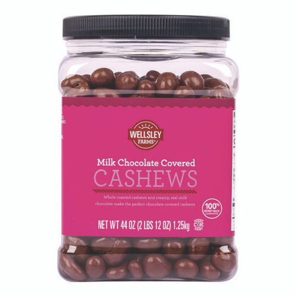 Milk Chocolate Covered Cashews, 44 oz Jar