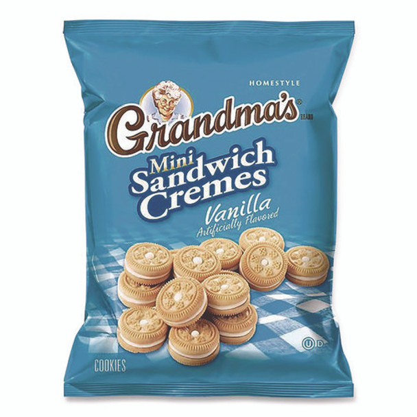 Mini Vanilla Creme Sandwich Cookies, 2.12 oz Packet, 60/Carton