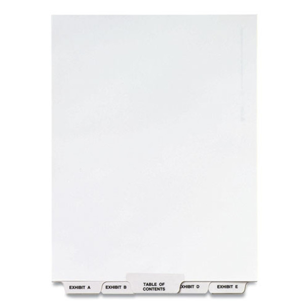 Preprinted Legal Exhibit Bottom Tab Index Dividers, Avery Style, 27-Tab, Exhibit A to Exhibit Z, 11 x 8.5, White, 1 Set