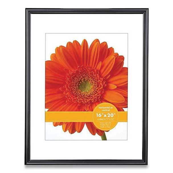 Plastic Poster Frame with Mat, 11 x 14 Insert, Black