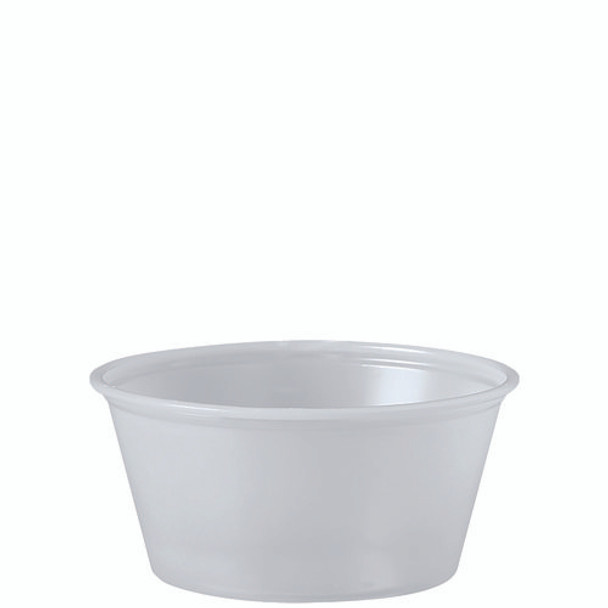 Polystyrene Portion Cups, 3.25 oz, Plastic, Translucent, 250/Bag, 10 Bags/Carton