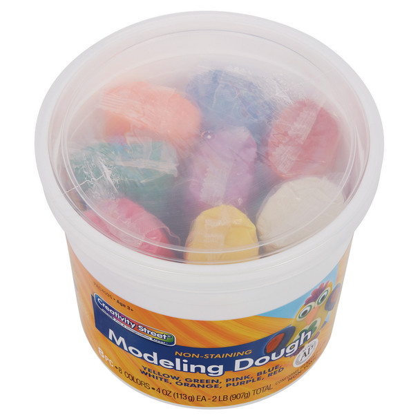 Modeling Dough, 8 Assorted Colors, 4 oz. Per Piece, 8 Pieces Per Pack, 3 Packs Modeling Dough, 8 Assorted Colors, 4 oz. Per Piece, 8 Pieces Per Pack, 3 Packs