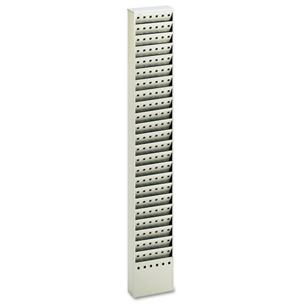 Steel Magazine Rack, 23 Compartments, 10w x 4d x 65.5h, Gray
