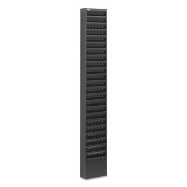 Steel Magazine Rack, 23 Compartments, 10w x 4d x 65.5h, Black