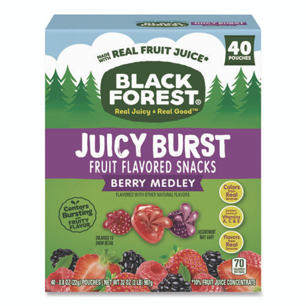 Juicy Burst Fruit Flavored Snack, Berry Medley, 32 oz, 40/Box