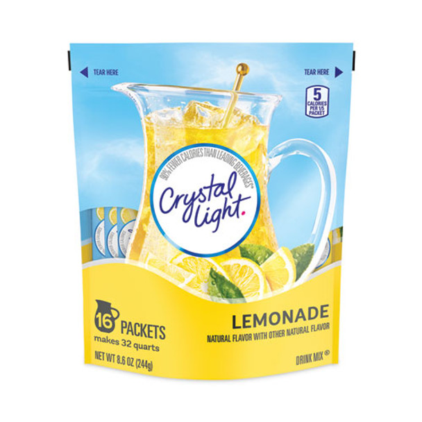 Flavored Drink Mix Pitcher Packs, Lemonade, 0.14 oz Packets, 16 Packets/Pouch, 1 Pouch/Carton