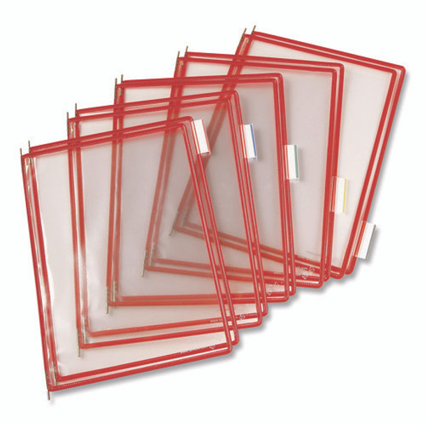 Pivoting Pockets, 1 Section, Red, 10/Pack