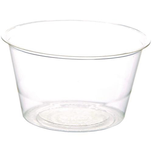 Renewable and Compostable Portion Cups, 3 oz, Plastic, Clear, 100/Pack, 20 Packs/Carton