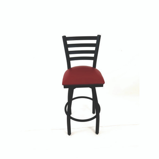 Boggs Series Barstool, Supports Up to 300 lb, 30.5" Seat Height, Burgundy Seat, Black Back, Black Base Boggs Series Barstool, Supports Up to 300 lb, 30.5" Seat Height, Burgundy Seat, Black Back, Black Base