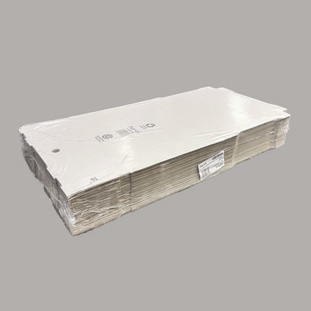 Corrugated Paper Boxes, 16 x 16 x 1.97, White/Brown, 50/Carton