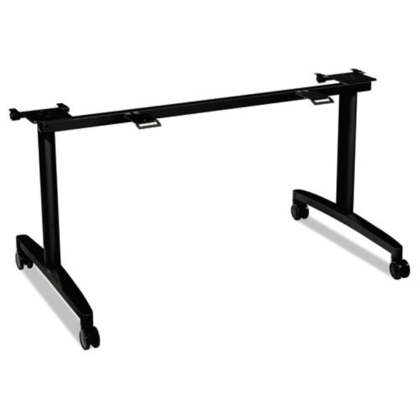 Huddle Flip-Top Base for 24" Deep Table Tops, 51.63w x 23.5d x 28.38h, Charcoal