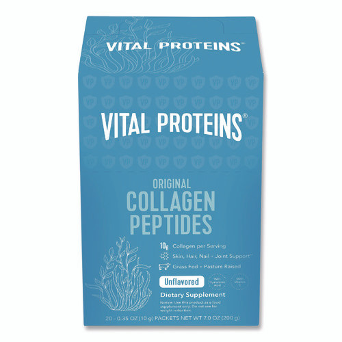 Collagen Peptides Powder, Unflavored, 0.3 oz Packet, 20/Box