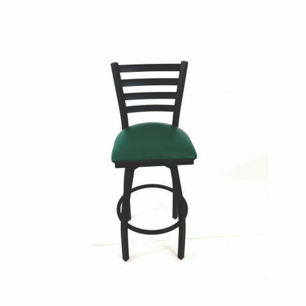 Boggs Series Barstool, Supports Up to 300 lb, 30.5" Seat Height, Green Seat, Black Back, Black Base Boggs Series Barstool, Supports Up to 300 lb, 30.5" Seat Height, Green Seat, Black Back, Black Base