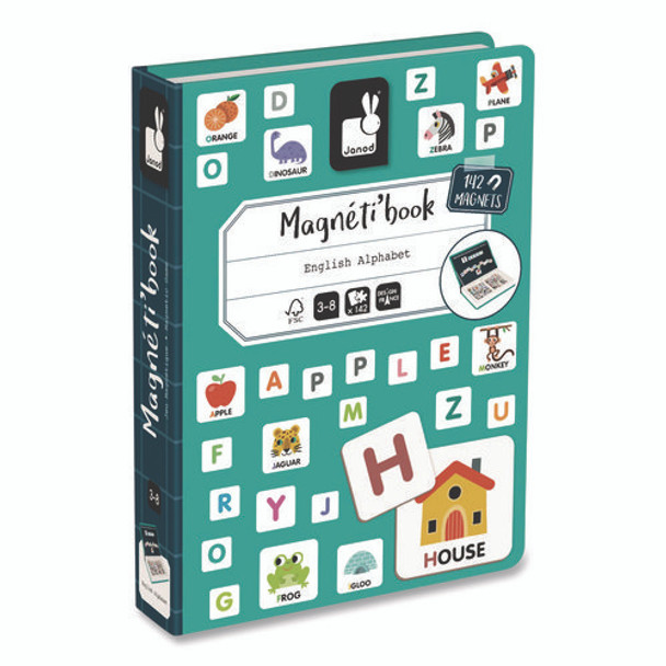 Magneti'books, Alphabet, 142 Pieces (26 Cards, 116 Magnetic Shapes), Ages 3 to 8