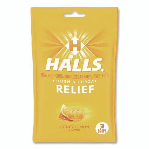Relief Menthol cough Suppressant - Oral Anesthetic, Honey Lemon, 30/Pack