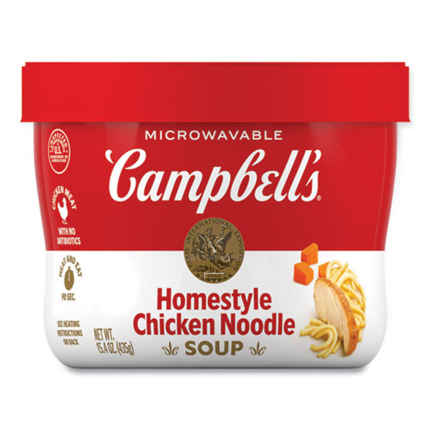 Homestyle Chicken Noodle Bowl, 15.4 oz, 8/Carton