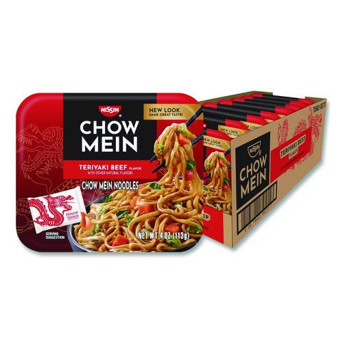 Teriyaki Beef Chow Mein Noodles, 4 oz Bowl, 8/Carton