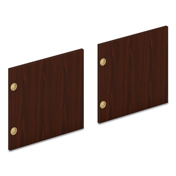 Mod Laminate Doors for 66"W Mod Desk Hutch, 16.37 x 14.83, Traditional Mahogany, 2/Carton