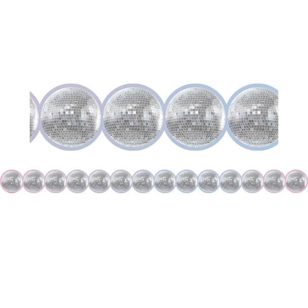 Disco Balls Die-Cut Border Trim, 35 Feet Per Pack, 3 Packs
