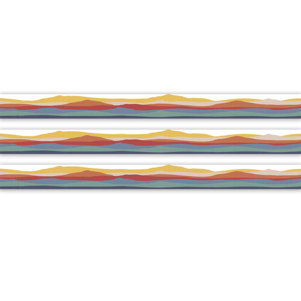 Moving Mountains Road Trip On the Horizon Die-Cut Border Trim, 35 Feet Per Pack, 3 Packs