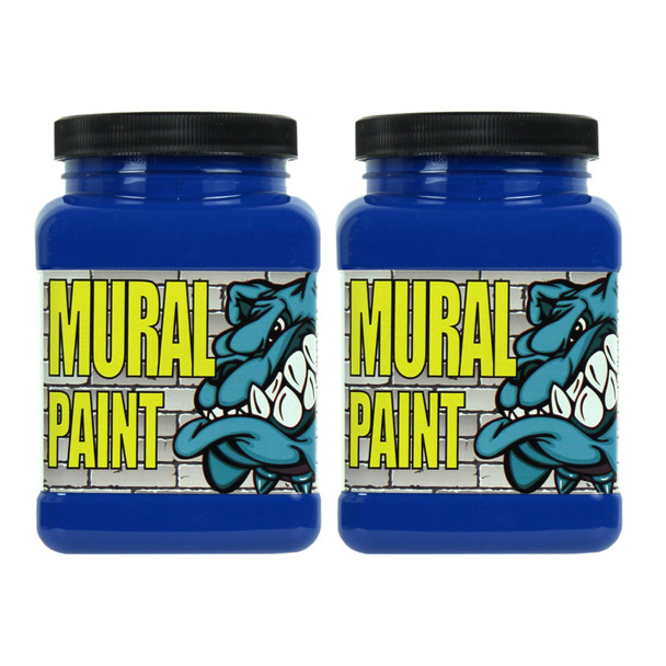 Mural Paint, Pint, Ice (Blue), Pack of 2