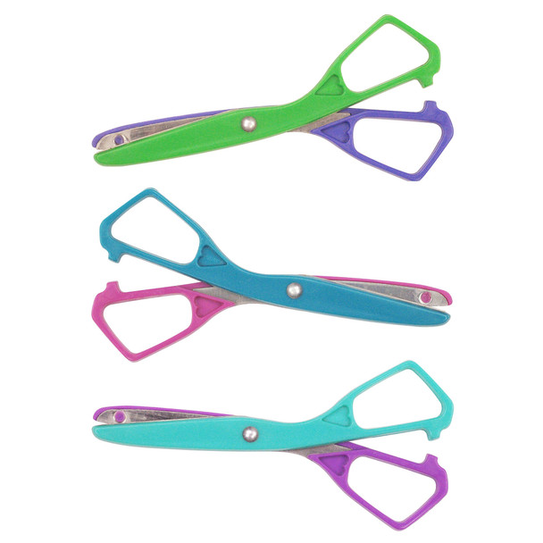Economy Plastic Safety Scissors, 5-1/2" Blunt, Assorted Colors (No Color Choice), Pack of 24