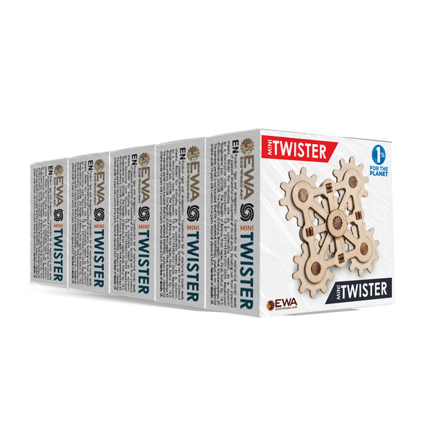 Twister Mini Fidget, 3D Wooden STEM Building Kit, Pack of 5